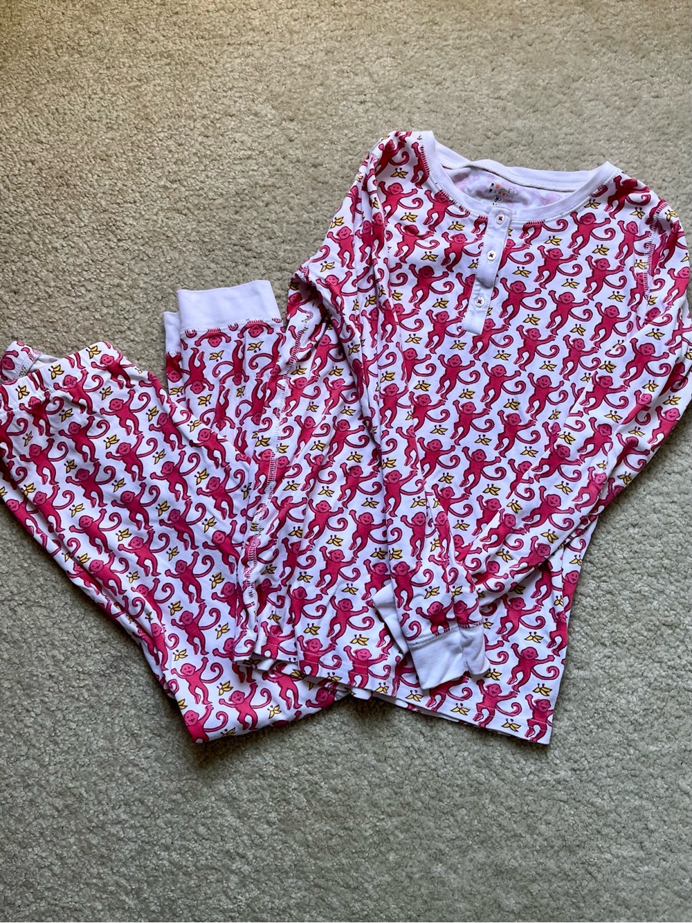 Roller Rabbit girls monkey pajamas